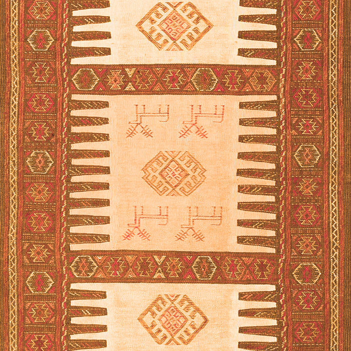 Serging Thickness of Machine Washable Southwestern Orange Country Area Rugs, wshcon2685org