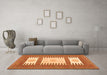 Machine Washable Southwestern Orange Country Area Rugs in a Living Room, wshcon2685org