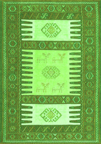 Southwestern Green Country Rug, con2685grn