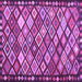 Square Machine Washable Oriental Purple Traditional Area Rugs, wshcon2686pur