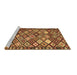 Sideview of Machine Washable Oriental Brown Traditional Rug, wshcon2686brn