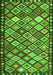 Serging Thickness of Machine Washable Oriental Green Traditional Area Rugs, wshcon2686grn