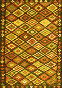 Oriental Yellow Traditional Rug, con2686yw