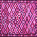 Square Machine Washable Oriental Pink Traditional Rug, wshcon2686pnk