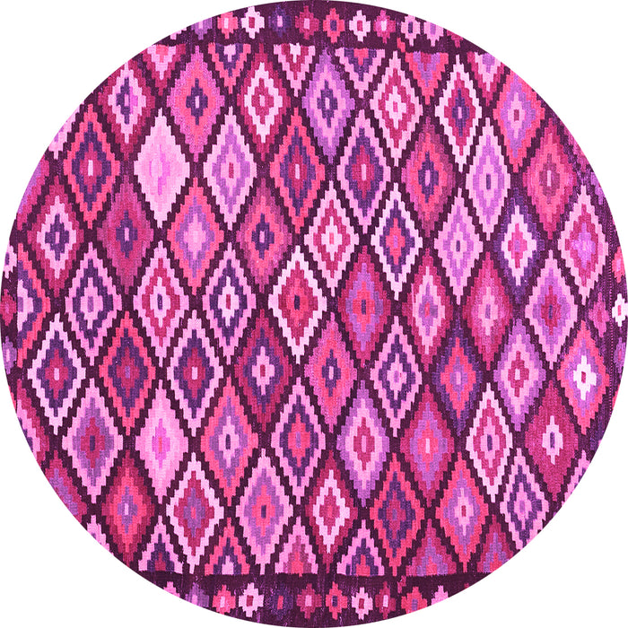 Round Oriental Pink Traditional Rug, con2686pnk