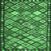 Square Machine Washable Oriental Emerald Green Traditional Area Rugs, wshcon2686emgrn