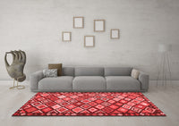 Machine Washable Oriental Red Traditional Rug, wshcon2686red