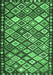 Machine Washable Oriental Emerald Green Traditional Area Rugs, wshcon2686emgrn