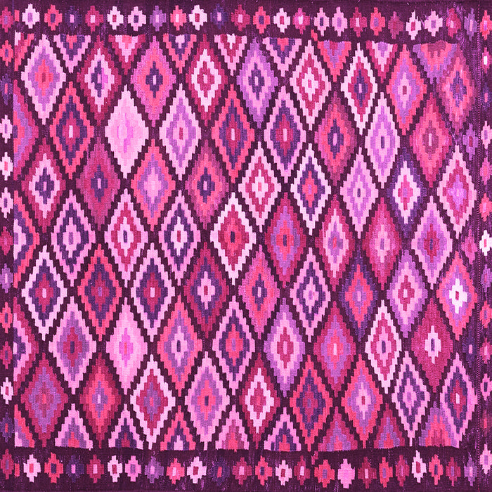 Square Oriental Pink Traditional Rug, con2686pnk