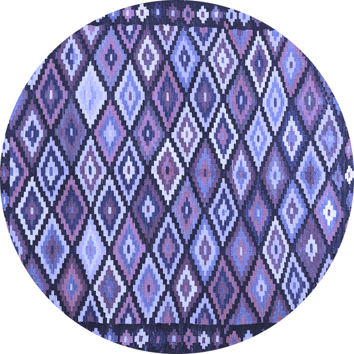 Round Machine Washable Oriental Blue Traditional Rug, wshcon2686blu