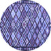 Round Oriental Blue Traditional Rug, con2686blu