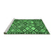 Sideview of Machine Washable Oriental Emerald Green Traditional Area Rugs, wshcon2686emgrn