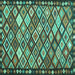 Square Oriental Turquoise Traditional Rug, con2686turq