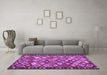 Machine Washable Oriental Purple Traditional Area Rugs in a Living Room, wshcon2686pur