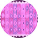 Round Southwestern Purple Country Rug, con2687pur