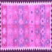 Square Machine Washable Southwestern Purple Country Area Rugs, wshcon2687pur