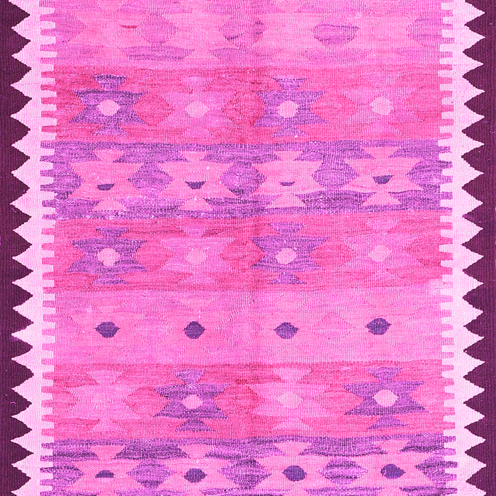 Machine Washable Southwestern Pink Country Rug, wshcon2687pnk