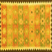 Square Southwestern Yellow Country Rug, con2687yw