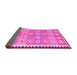 Sideview of Southwestern Pink Country Rug, con2687pnk