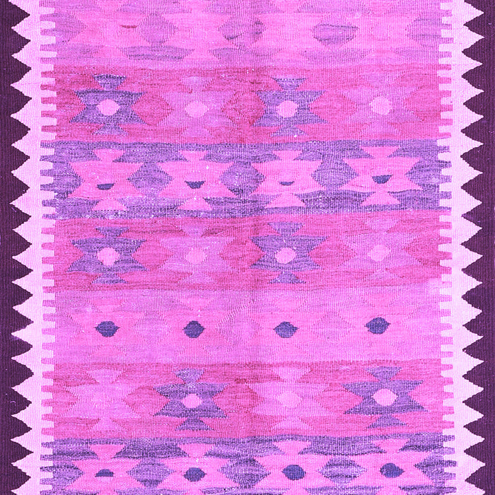 Machine Washable Southwestern Purple Country Area Rugs, wshcon2687pur