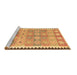 Sideview of Machine Washable Southwestern Brown Country Rug, wshcon2687brn