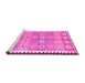 Sideview of Machine Washable Southwestern Pink Country Rug, wshcon2687pnk