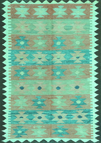 Southwestern Turquoise Country Rug, con2687turq