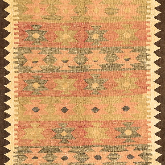 Machine Washable Southwestern Brown Country Rug, wshcon2687brn