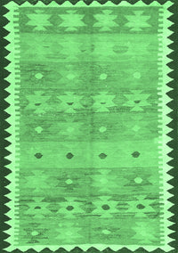 Southwestern Emerald Green Country Rug, con2687emgrn