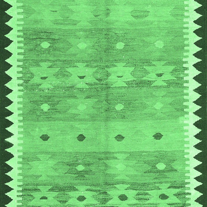 Southwestern Emerald Green Country Rug, con2687emgrn