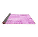 Sideview of Patchwork Pink Transitional Rug, con2688pnk