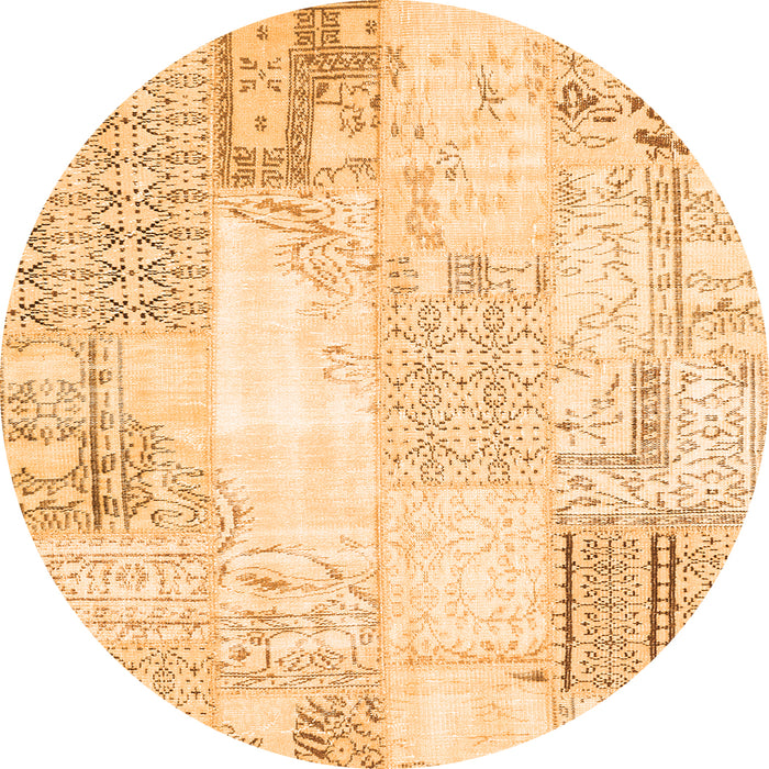 Machine Washable Patchwork Orange Transitional Area Rugs, wshcon2688org