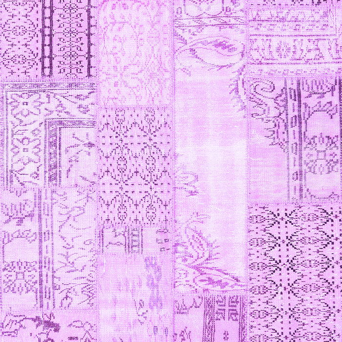 Machine Washable Patchwork Purple Transitional Area Rugs, wshcon2688pur
