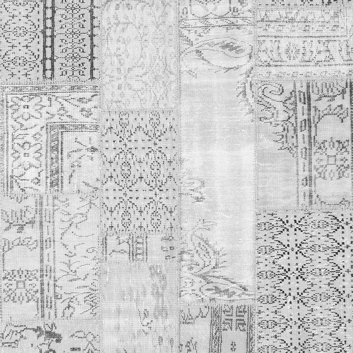 Serging Thickness of Machine Washable Patchwork Gray Transitional Rug, wshcon2688gry