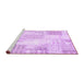 Sideview of Machine Washable Patchwork Purple Transitional Area Rugs, wshcon2688pur