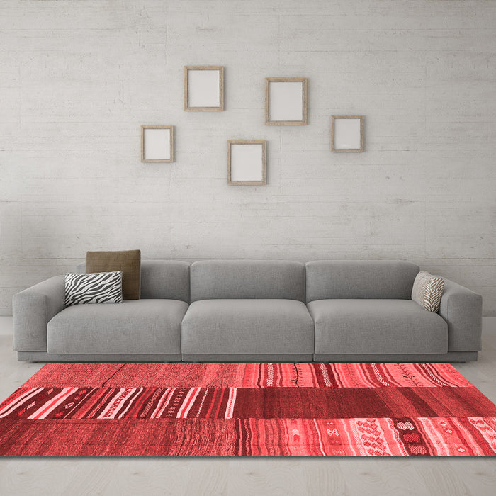 Country Red Washable Rugs