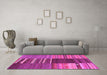 Machine Washable Southwestern Pink Country Rug in a Living Room, wshcon2689pnk