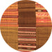 Square Southwestern Orange Country Rug, con2689org