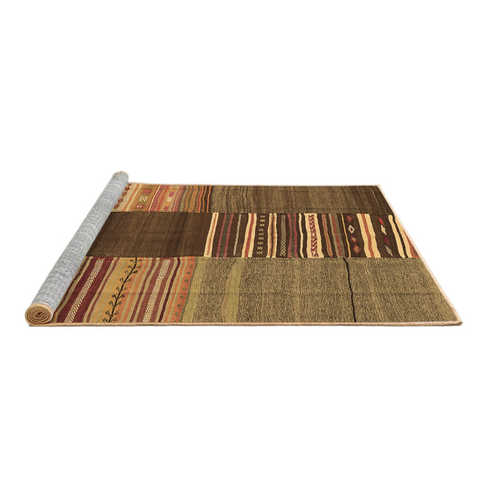 Sideview of Machine Washable Southwestern Brown Country Rug, wshcon2689brn