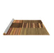 Sideview of Machine Washable Southwestern Brown Country Rug, wshcon2689brn