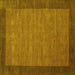 Square Abstract Yellow Contemporary Rug, con268yw