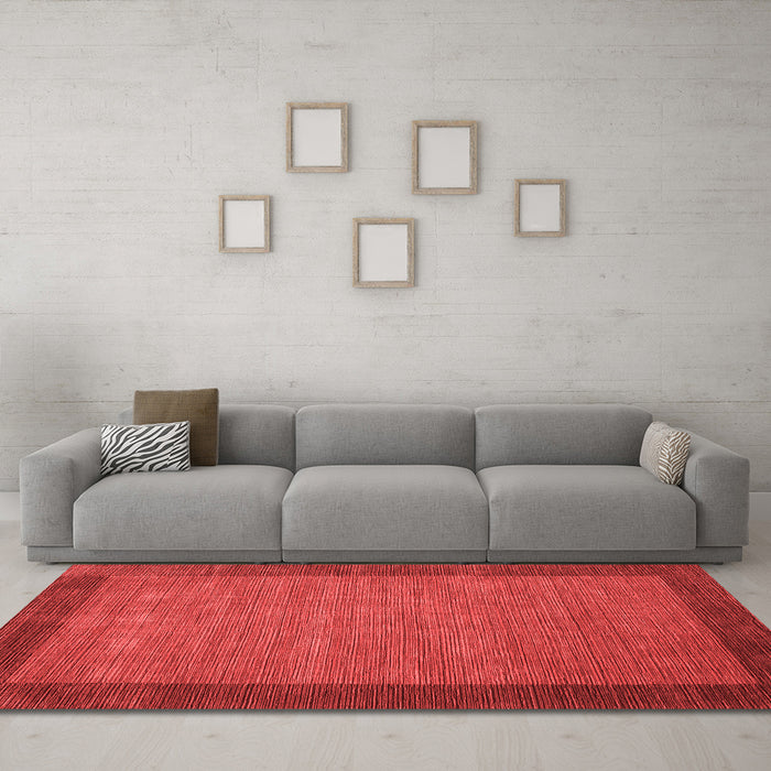 Contemporary Red Washable Rugs