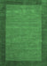 Machine Washable Abstract Emerald Green Contemporary Area Rugs, wshcon268emgrn
