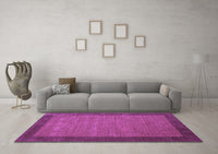 Machine Washable Abstract Purple Contemporary Rug, wshcon268pur