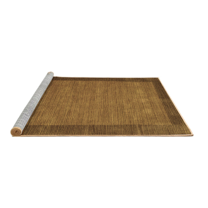 Sideview of Machine Washable Abstract Brown Contemporary Rug, wshcon268brn
