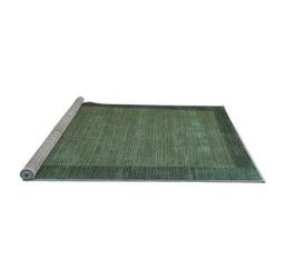 Sideview of Machine Washable Abstract Light Blue Contemporary Rug, wshcon268lblu
