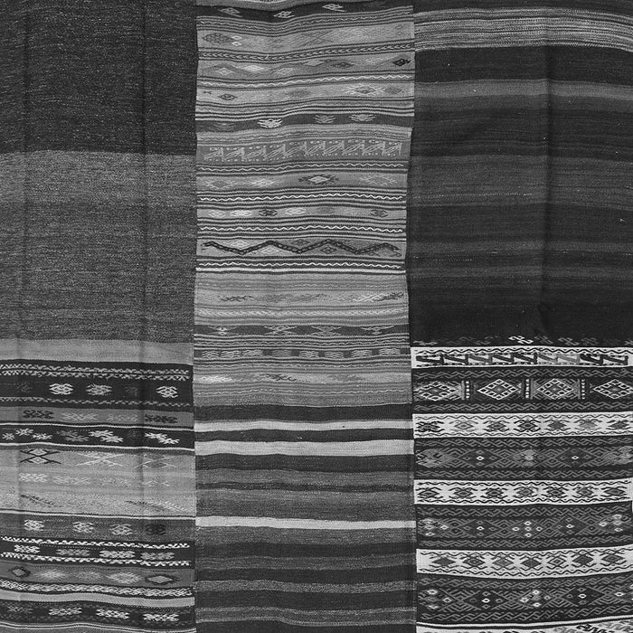 Round Machine Washable Southwestern Gray Country Rug, wshcon2690gry