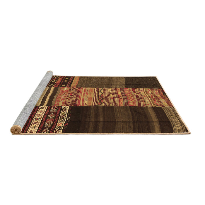 Sideview of Machine Washable Southwestern Brown Country Rug, wshcon2690brn