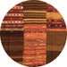 Square Southwestern Orange Country Rug, con2690org