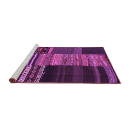 Sideview of Machine Washable Southwestern Purple Country Area Rugs, wshcon2690pur